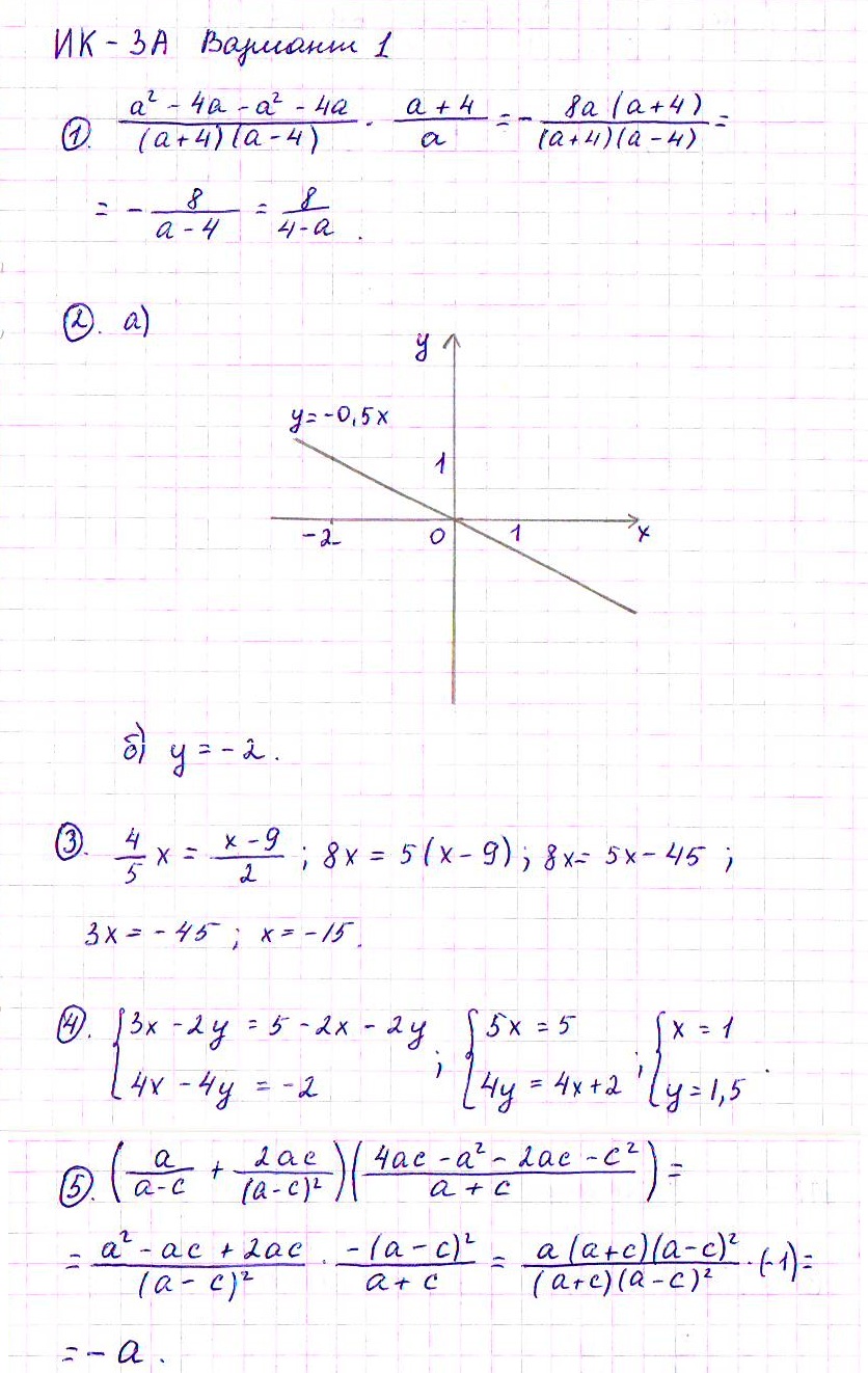 ГДЗ по алгебре 7 класс - Дидактические материалы. Итоговые контрольные ...